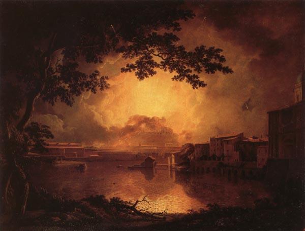 Joseph wright of derby Illumination of the Castel Sant'Angelo in Rome France oil painting art
